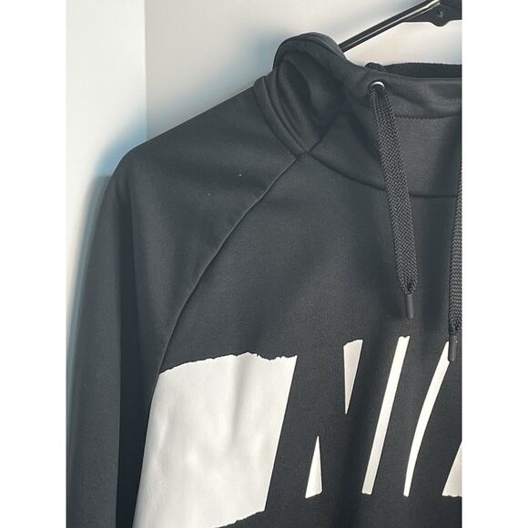 NIKE MENS LARGE HOODIE DRI-FIT THERMA BLACK GRAFFITI HOODED SWEATSHIRT CJ5163 - Picture 3 of 9
